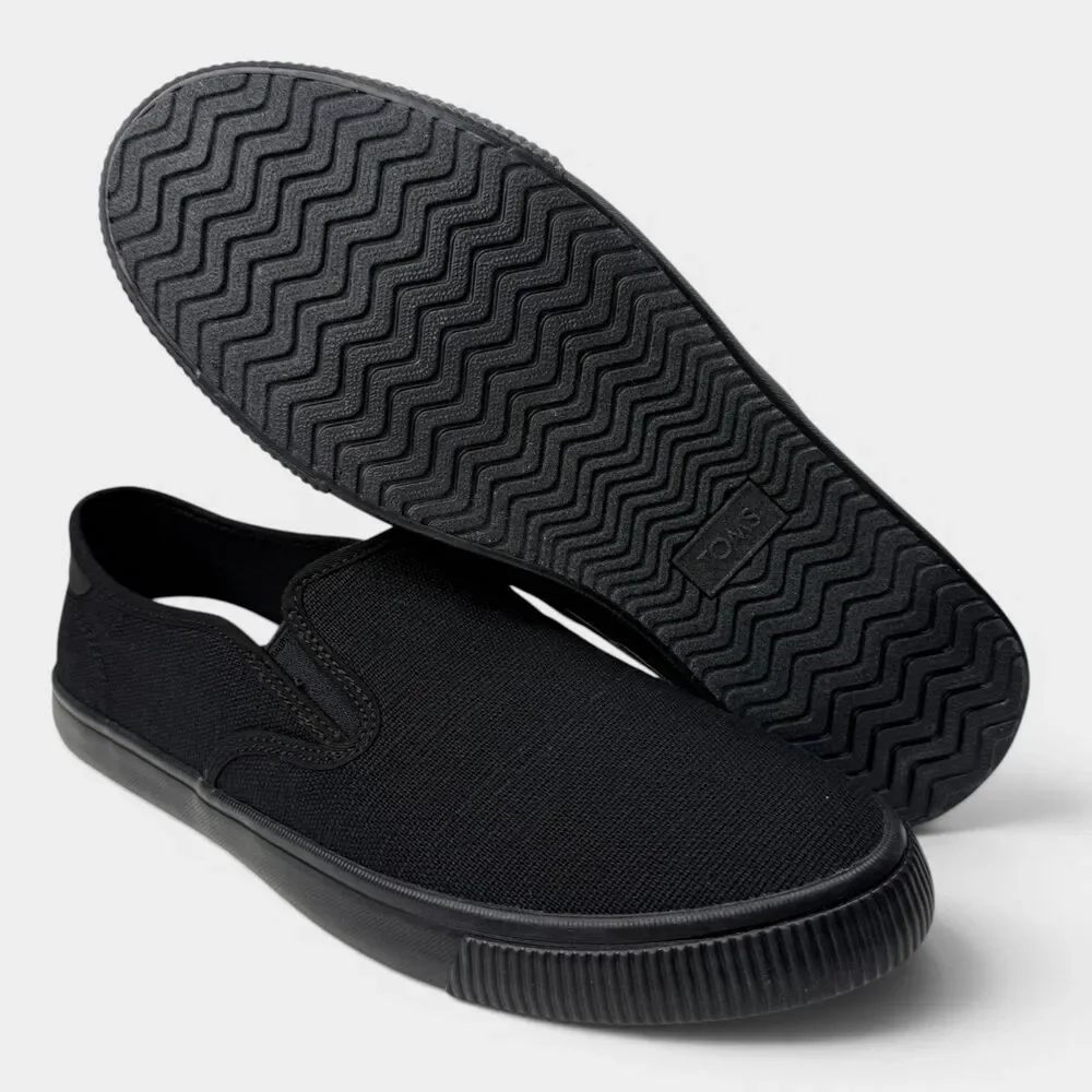 TOMS Baja Slip-On Triple Black Canvas Sneakers (10012504)